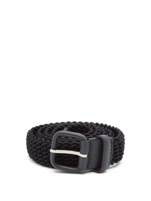 Charvet - Woven Elasticated Belt - Mens - Navy