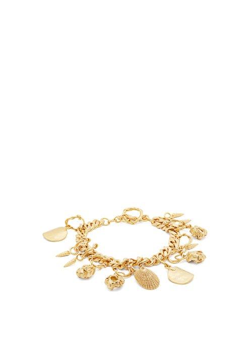Matchesfashion.com Orit Elhanati - Katjushka Gold Plated Charm Bracelet - Womens - Gold