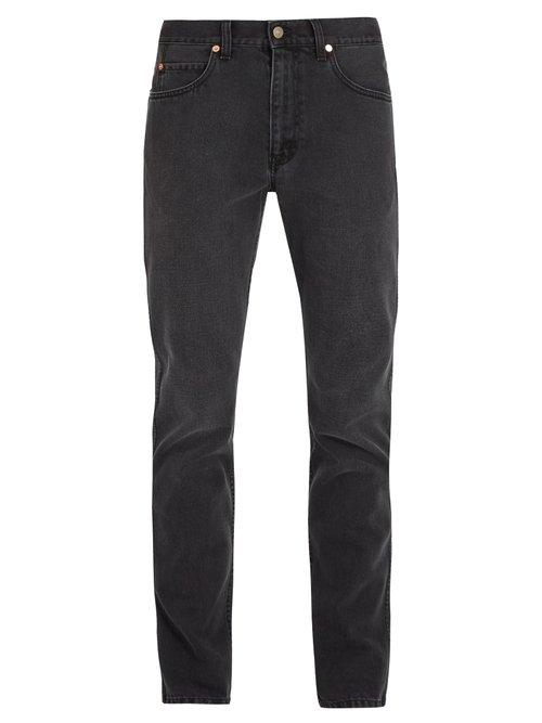 Matchesfashion.com Gucci - Mid Rise Straight Leg Jeans - Mens - Black