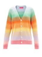 The Elder Statesman - Morph Striped Ribbed-cashmere Cardigan - Womens - Multi