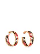 Matchesfashion.com Rosantica By Michela Panero - Dakota Beaded Hoop Earrings - Womens - Red