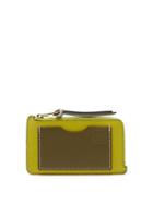 Loewe - Anagram-debossed Zipped Leather Cardholder - Womens - Green Multi