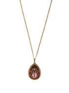 Matchesfashion.com Alexander Mcqueen - Scarab Crystal And Faux Pearl Necklace - Womens - Pink