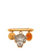Versace Medusa Multi-charm Brooch