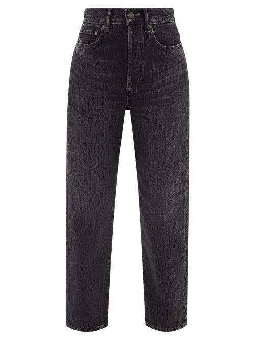 Acne Studios - Mece High-rise Cropped Straight-leg Jeans - Womens - Black