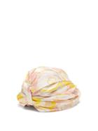Matchesfashion.com Emilio Pucci - Tropicana-print Satin Turban Hat - Womens - Pink Multi