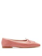 Matchesfashion.com Mansur Gavriel - Dream Square-toe Leather Ballerina Flats - Womens - Light Pink
