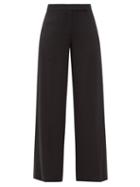 Emilia Wickstead - Benny Tailored Wide-leg Wool-crepe Trousers - Womens - Black