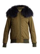 Mr & Mrs Italy Fur-trimmed Cotton-blend Bomber Jacket