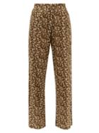 Matchesfashion.com Dodo Bar Or - Hattie Floral Print Cotton Wide Leg Trousers - Womens - Red Print