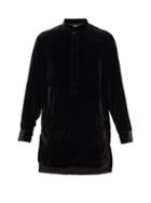 Matchesfashion.com Sasquatchfabrix - Long Length Velvet Shirt - Mens - Black