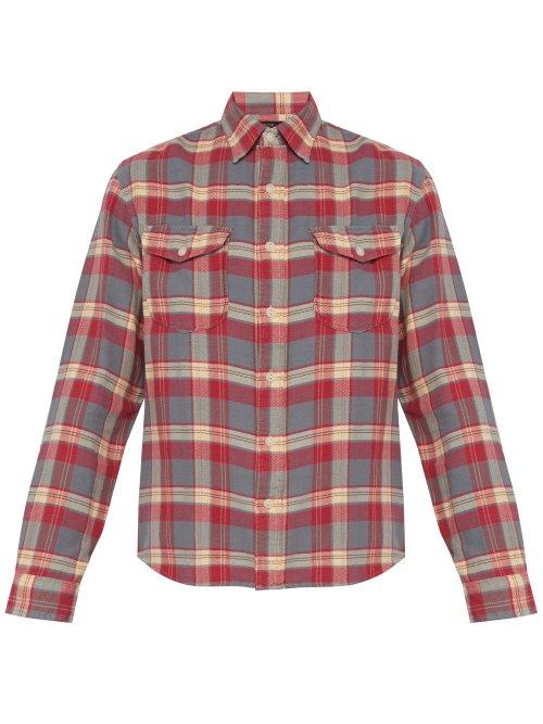 Matchesfashion.com Rrl - Checked Cotton Flannel Work Shirt - Mens - Red Multi