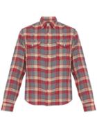 Matchesfashion.com Rrl - Checked Cotton Flannel Work Shirt - Mens - Red Multi