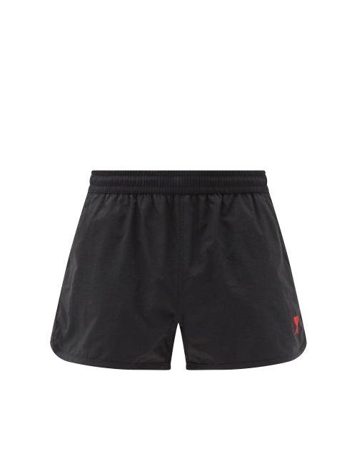 Matchesfashion.com Ami - Ami De Coeur Recycled-nylon Swim Shorts - Mens - Black