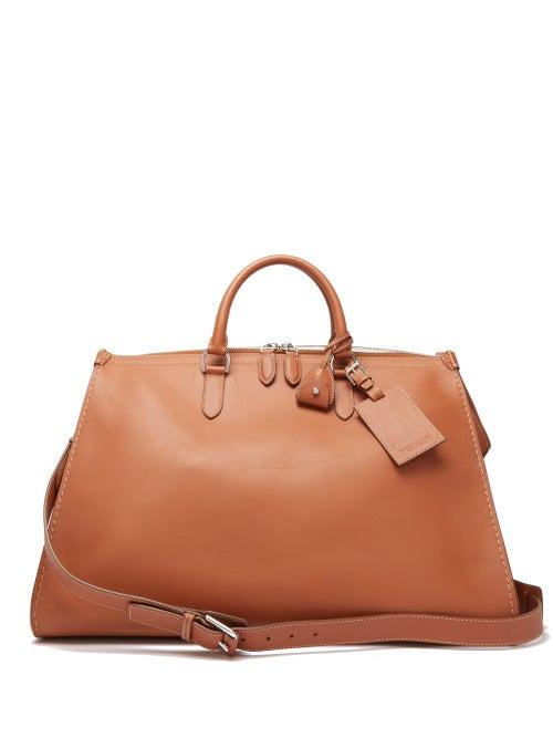 Matchesfashion.com Ralph Lauren Purple Label - Zipped Leather Holdall - Mens - Brown