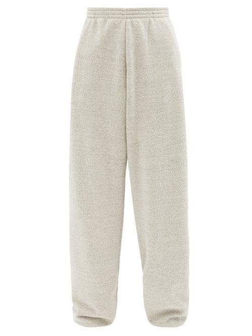 Raey - Elasticated-waist Nepped Jersey Track Pants - Womens - Grey Marl