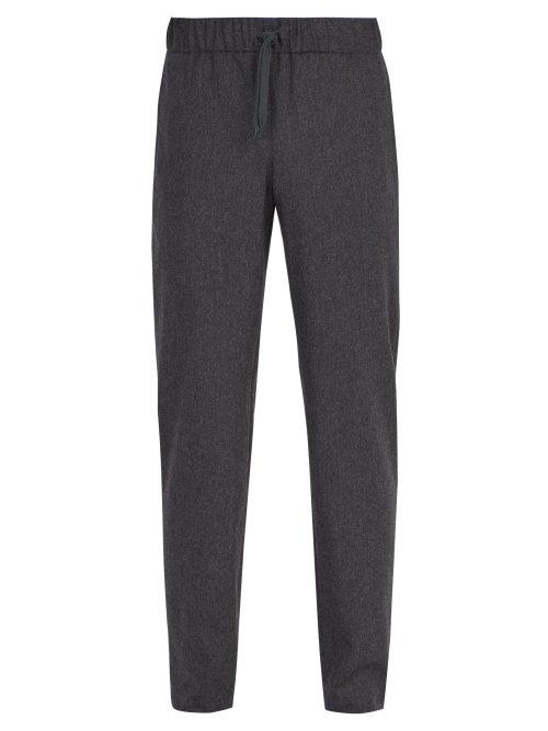 Matchesfashion.com A.p.c. - Kaplan Wool Blend Flannel Trousers - Mens - Black
