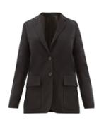 Matchesfashion.com Margaret Howell - Single Breasted Wool Blend Blazer - Womens - Navy