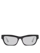 Matchesfashion.com Linda Farrow X Paco Rabanne - Moe Rectangular Acetate Sunglasses - Womens - Black