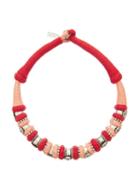 Matchesfashion.com Etro - Corded Ring Choker Necklace - Womens - Red