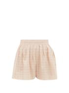 Matchesfashion.com Anaak - Annex Checked Cotton Shorts - Womens - Pink Print