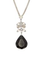 Matchesfashion.com Isabel Marant - Crystal Embellished Pendant Necklace - Womens - Black