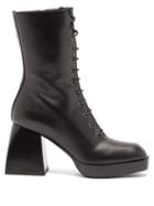 Nodaleto - Bulla Lace-up Leather Ankle Boots - Womens - Black