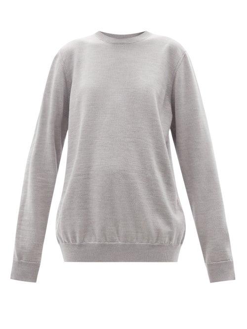 Ladies Rtw Wardrobe. Nyc - Release 01 Dropped-shoulder Merino-wool Sweater - Womens - Grey