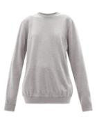 Ladies Rtw Wardrobe. Nyc - Release 01 Dropped-shoulder Merino-wool Sweater - Womens - Grey