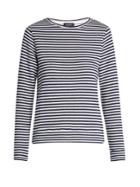 A.p.c. Long-sleeved Striped Cotton Top