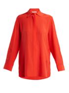 The Row Big Sisea Silk Crepe De Chine Shirt