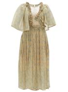 Matchesfashion.com Preen By Thornton Bregazzi - Parmena Ruffled Sequinned-tulle Dress - Womens - Cream Multi