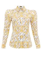 Matchesfashion.com Versace - Signature-print Cotton-poplin Shirt - Womens - White Multi