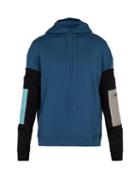 Matchesfashion.com Raf Simons - Cotton Hoodie With Detachable Sleeves - Mens - Dark Navy