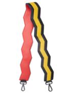 Fendi Zig-zag Appliqu Leather Bag Strap