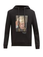 Matchesfashion.com Neil Barrett - Rap-cules 1-print Jersey Hooded Sweatshirt - Mens - Black