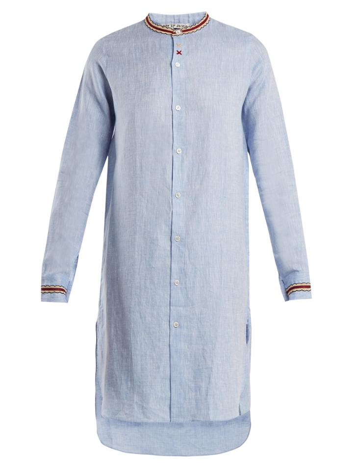 Jupe By Jackie Ribe Long-line Linen Shirt