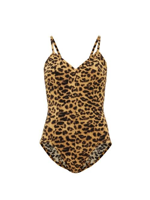 Matchesfashion.com Norma Kamali - Wonderwoman Mio Leopard-print Swimsuit - Womens - Leopard