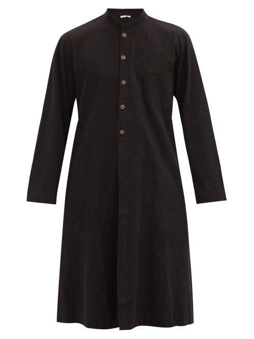 Matchesfashion.com 11.11 / Eleven Eleven - Band-collar Cotton Tunic - Mens - Black
