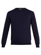 Matchesfashion.com Berluti - Wool Crew Neck Sweater - Mens - Navy