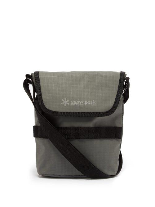 Matchesfashion.com Snow Peak - Logo Print Shoulder Bag - Mens - Grey