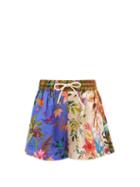 Zimmermann - Tropicana Floral-print Linen Shorts - Womens - Multi