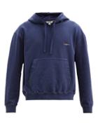 Matchesfashion.com Phipps - Logo-embroidered Cotton-jersey Hooded Sweatshirt - Mens - Navy