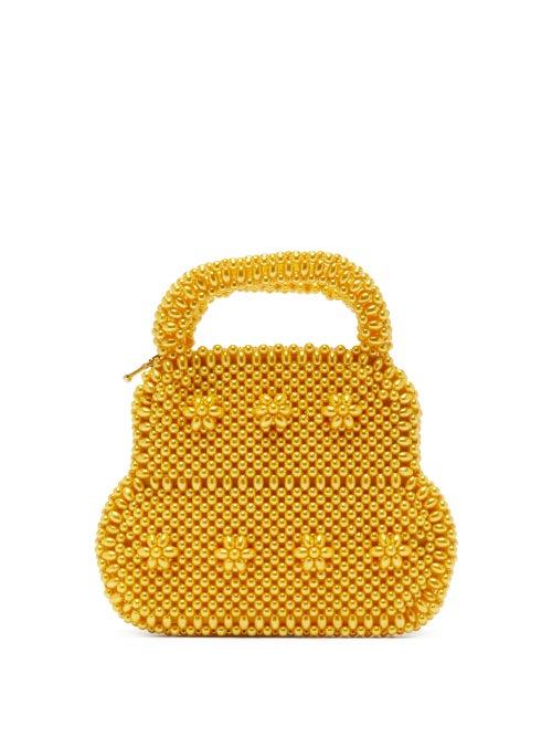Matchesfashion.com Shrimps - August Faux Pearl Top Handle Bag - Womens - Yellow