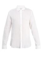 Matchesfashion.com Orlebar Brown - Morton Point Collar Linen Shirt - Mens - White