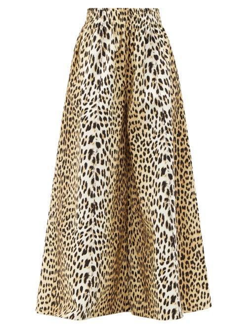 Matchesfashion.com Marta Ferri - X Pierre Frey Animalier Leopard Cotton Culottes - Womens - Animal