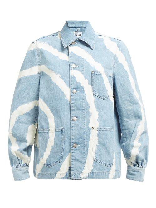 Matchesfashion.com Ganni - Blackstone Bleached Denim Jacket - Womens - Denim