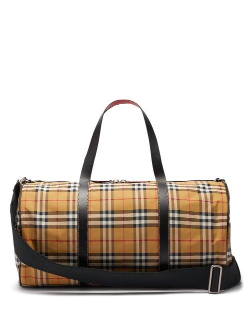 Matchesfashion.com Burberry - Kennedy Vintage Check Weekend Bag - Womens - Brown Multi