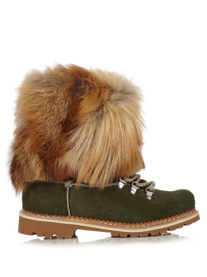 Montelliana 600 Fur-trimmed Calf-hair Aprs-ski Boots
