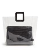 Matchesfashion.com Staud - Shirley Pvc And Crocodile Effect Leather Tote - Womens - Black